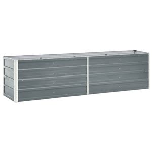 VidaXL Plantenbak verhoogd 240x40x45 cm gegalvaniseerd staal grijs