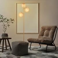 Vloerlamp met 3 Globes Boomlamp met Voetschakelaar 3 E27-Lampvoeten Stevige Metalen Paal Verzwaarde Voet Moderne Vloerlamp Vloerlamp met 3 Globes Boomlamp met Voetschakelaar 3 E27-Lampvoeten Stevige Metalen Paal Verzwaarde Voet Moderne Vloerlamp