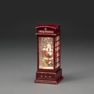 Sneeuwlantaarn telefooncel kerstman bo