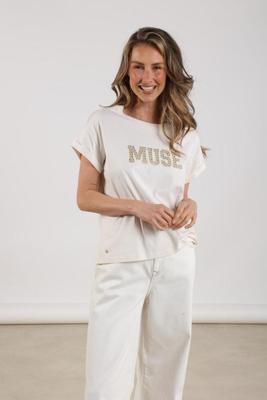 Nukus Lou Shirt Nkf04005 Blouse 126 Offwhite/gold