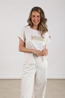 Nukus Lou Shirt Nkf04005 Blouse 126 Offwhite/gold