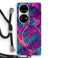 Pink Clouds: Huawei P50 Pro Transparant Hoesje met koord Pink Clouds: Huawei P50 Pro Transparant Hoesje met koord