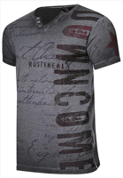 Rusty Neal - heren T-shirt antraciet - R-15271 - thumbnail
