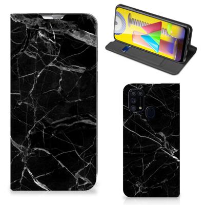 Samsung Galaxy M31 | Standcase | Marmer Zwart - Origineel Cadeau Vader