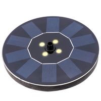 Solar fontein met led verlichting - D16 cm - zwart - vijver sierfontein - Buitenverlichting - thumbnail