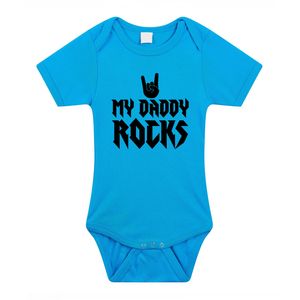 Daddy rocks kraamcadeau rompertje blauw jongens 92 (18-24 maanden)  -