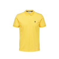 SELECTED HOMME slim fit polo Aro met biologisch katoen geel - thumbnail