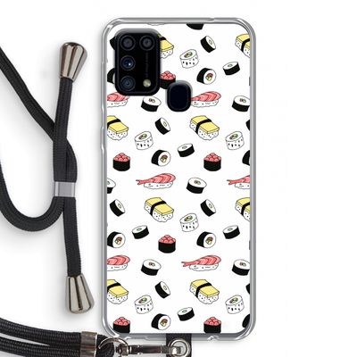 Sushi time: Samsung Galaxy M31 Transparant Hoesje met koord