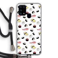 Sushi time: Samsung Galaxy M31 Transparant Hoesje met koord