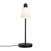 Zwarte tafellamp met E14 fitting schakelaar en glazen kap Nordlux &apos;Molli&apos;