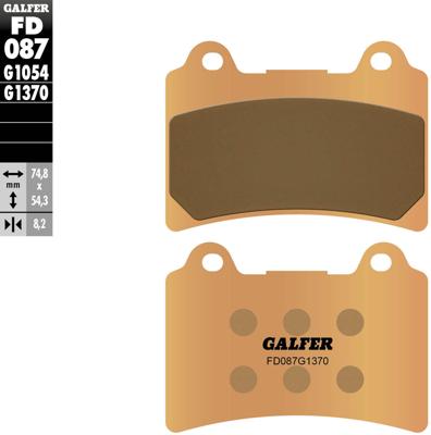 GALFER remblokken "fd087" brake pad fd087 g1370 sintered metal