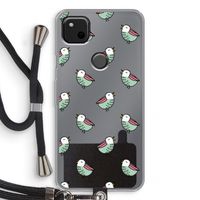Vogeltjes: Pixel 4a Transparant Hoesje met koord