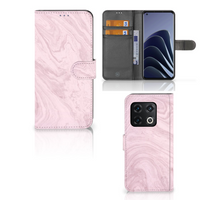 OnePlus 10 Pro Bookcase Marble Pink - Origineel Cadeau Vriendin