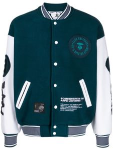 AAPE BY *A BATHING APE® veste bomber à logo appliqué - Vert