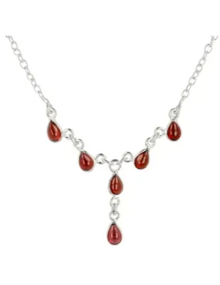 Zilveren Ketting met Granaat Zilveren Ketting met Granaat