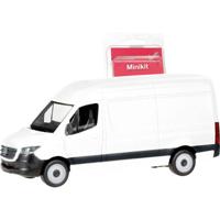 Herpa 013475 H0 Vrachtwagen Mercedes Benz Sprinter 18 box hoogdak, wit