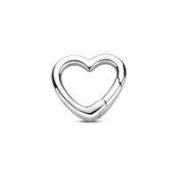 Connector Hart 14mm - Gerhodineerd 925 Zilver