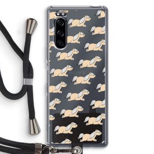 Ponys: Sony Xperia 5 Transparant Hoesje met koord