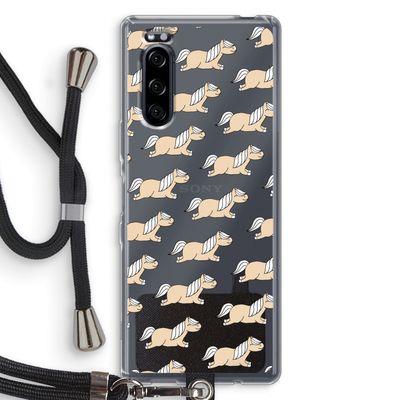 Ponys: Sony Xperia 5 Transparant Hoesje met koord