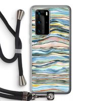 Watercolor Agate: Huawei P40 Pro Transparant Hoesje met koord