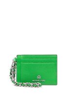 Michael Michael Kors small leather chain-link cardholder - Vert