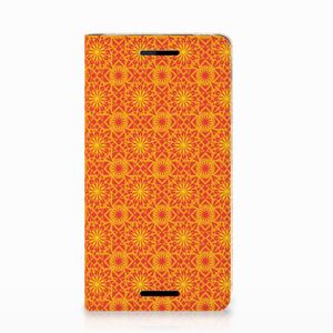 Nokia 2.1 2018 Hoesje met Magneet Batik Oranje