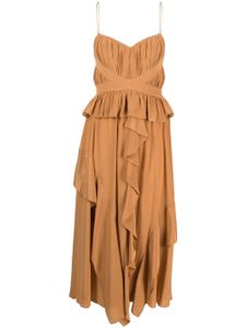 Ulla Johnson robe Renata à volants - Orange