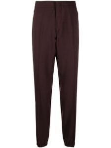 Zegna pantalon en coton à coupe fuselée - Violet