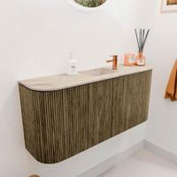 Toiletmeubel Mondiaz Joya Dlux | 93.2 cm | Meubelkleur Dusk | Faye wastafel Frappe Wasbak Midden | 1 kraangat
