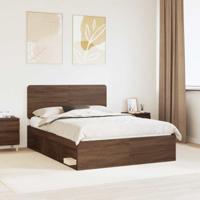 Bedframe Bruin Eiken 140 x 200 cm Massief grenenhout
