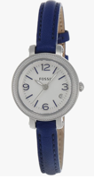 Horlogeband Fossil ES3335 Leder Blauw 8mm
