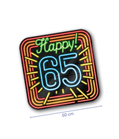 Huldeschild neon 65 jaar Huldeschild neon 65 jaar