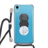 Marmeren cirkels: iPhone XR Transparant Hoesje met koord