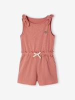 Combishort voor meisjes van twee materialen oudroze