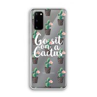 Cactus quote: Samsung Galaxy S20 Transparant Hoesje