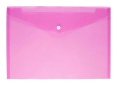 12 stuks A4 duidelijk document zak papier bestand map briefpapier School Office PP geval (roze)