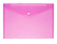 12 stuks A4 duidelijk document zak papier bestand map briefpapier School Office PP geval (roze)