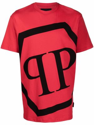 Philipp Plein t-shirt oversize à logo imprimé - Rouge