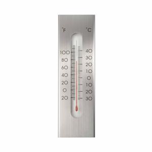 Nature Wandthermometer 7x1x23 cm aluminium