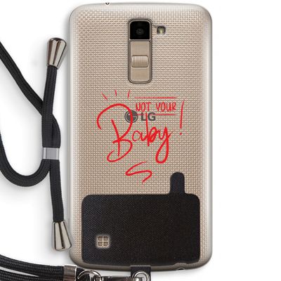 Not Your Baby: LG K10 (2016) Transparant Hoesje met koord