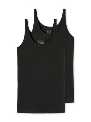 Schiesser - 2p Top - 95-5 - zwart, Maat:40