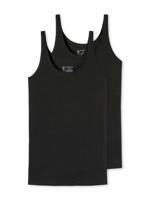 Schiesser - 2p Top - 95-5 - zwart, Maat:40