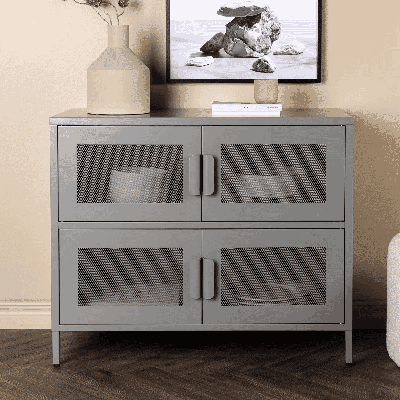 Nohr Dressoir 'Raeanne' 90cm, kleur Lichtgrijs