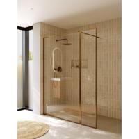 Inloopdouche Riho Define 400 Mat Koper 160x200 cm (120 + 40) Incl. Stabilisatiestang