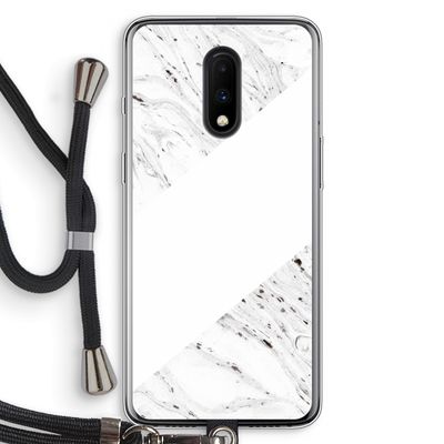 Biggest stripe: OnePlus 7 Transparant Hoesje met koord