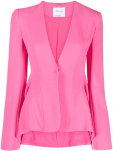 Blumarine blazer drapé à simple boutonnage - Rose