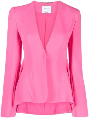 Blumarine blazer drapé à simple boutonnage - Rose
