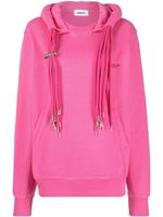 AMBUSH hoodie en coton à lien de resserrage - Rose