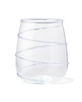HEMA Waterglas spiraal blauw