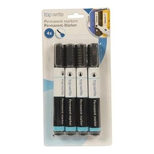 Zwarte permanent markers 8x stuks